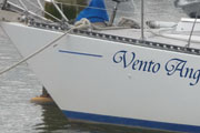 Vinyl boat name example